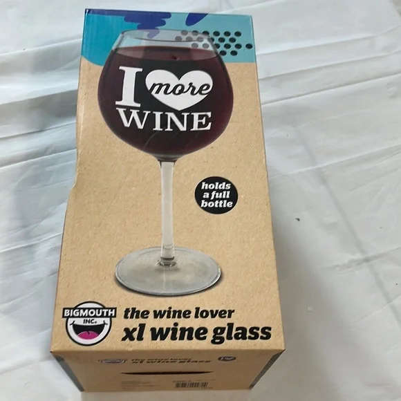 Bigmouth, Inc xl wine glass NIB and holds a full 750 mL bottle of wine - Picture 1 of 7